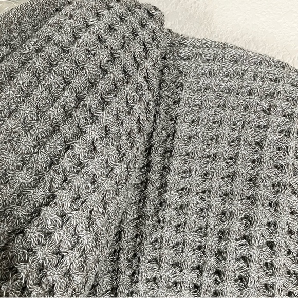 ONSEN Supima Waffle Bath Robe Hood Pockets Unisex NO BELT Cinder Gray Size S - Picture 12 of 14